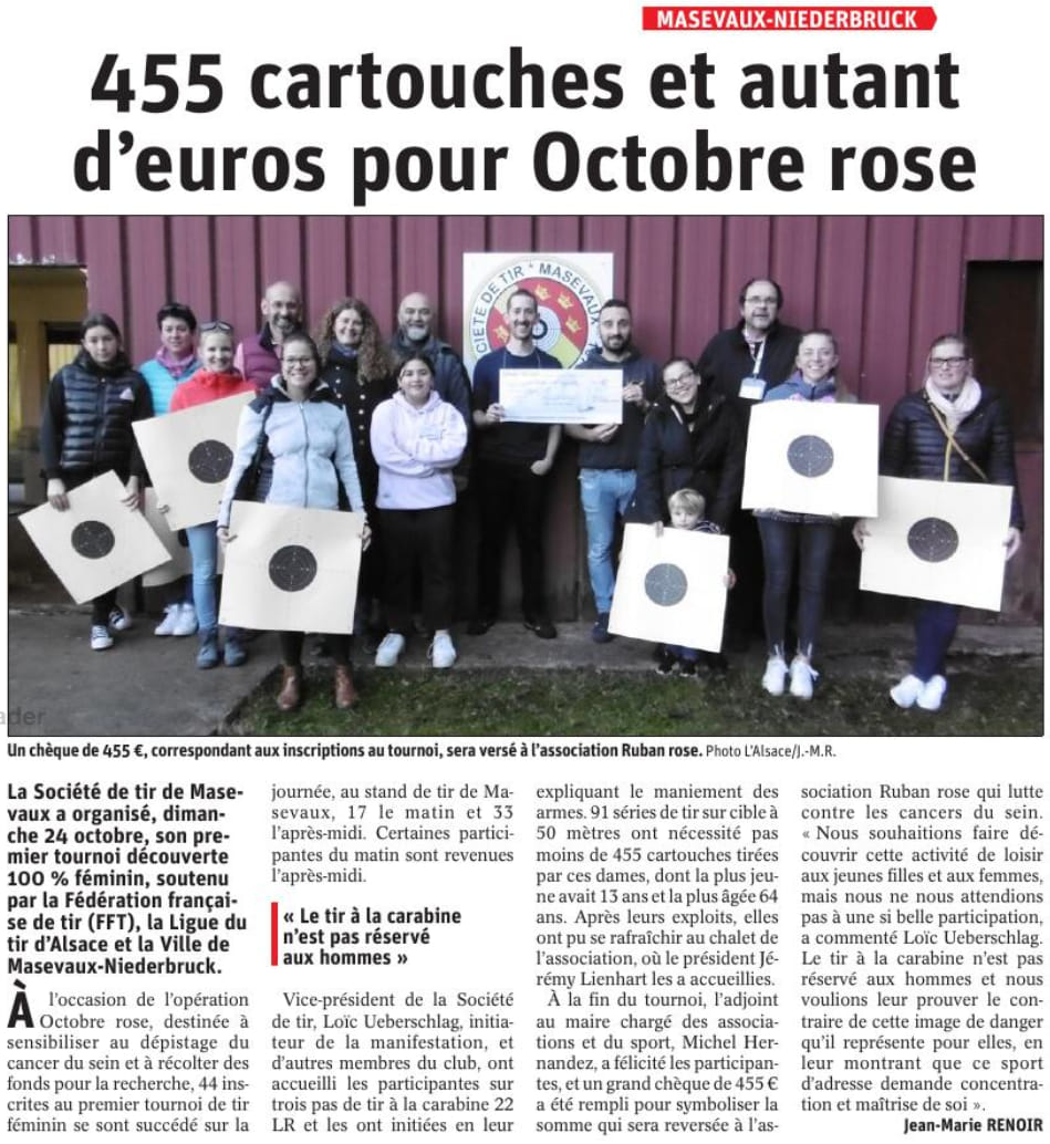 Le journal l’Alsace parle de nous