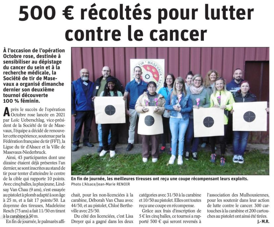 Le journal l’Alsace parle de nous
