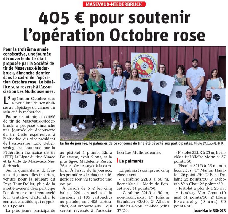 Le journal l’Alsace parle de nous